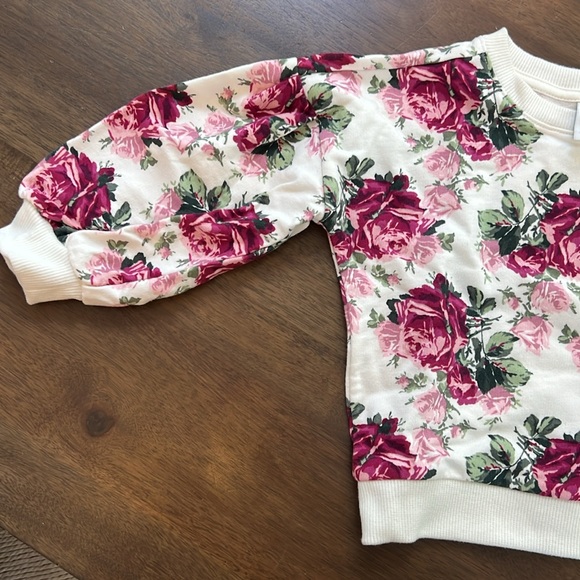 Janie and Jack floral sweatshirt 2T - Picture 3 of 5
